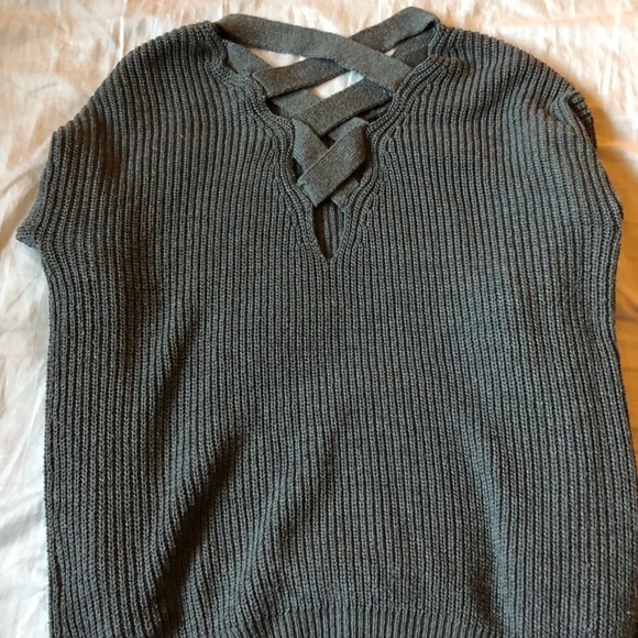 Distressed Gray Sweater - Picture 5 of 8